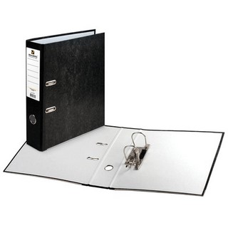 Папка-файл 80мм мрамор BRAUBERG черный кор...