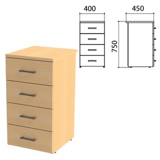 Тумба Монолит, 400х450х750мм, цвет бук (КО...