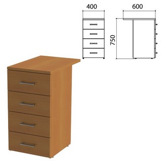 Тумба Монолит, 400х600х750мм, цвет орех (К...