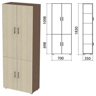 Шкаф закрытый Канц, 700х350х1830 мм, цвет ...