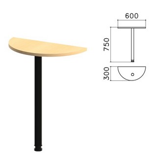 Стол приставной полукруг Канц, 600х300х750...