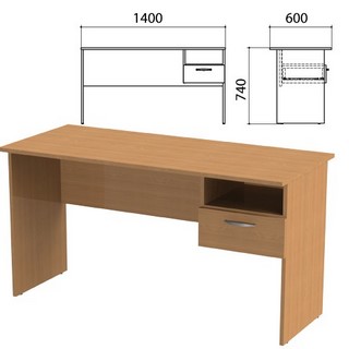 Стол письменный с навесной тумбой Эко, 140...