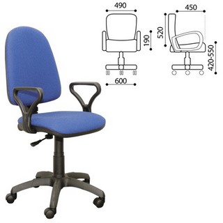 Кресло оператора Престиж с подлокотниками,...