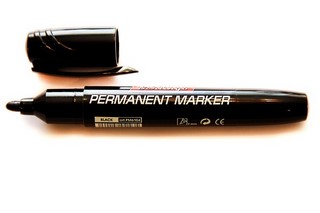 Маркер перманентный  Berlingo 2мм черный