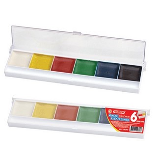 Краски акварельные  6цв. ПИФАГОР