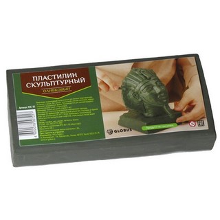 Пластилин скульптурный 0,5кг оливковый GLO...