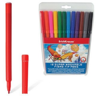Фломастеры 12 цв суперсмываемые ERICH KRAU...