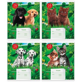 Тетрадь 12л клетка Любимые питомцы schoolФ...