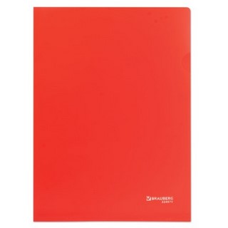 Папка-уголок А4 150мкм BRAUBERG ассорти
