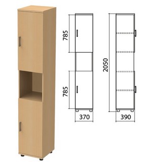 Шкаф полузакрытый Монолит, 370х390х2050мм,...