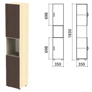 Шкаф полузакрытый Канц, 350х350х1830 мм, ц...