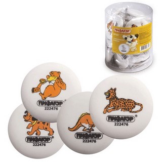 Ластик Пифагор круглая с картинкой зверушк...