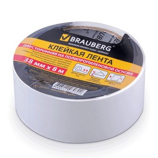 Скотч 38х8 BRAUBERG двухсторонний основа-п...