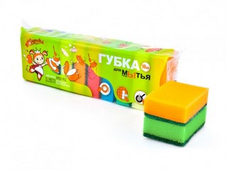 Губка для посуды Золушка-макси 10шт/уп.