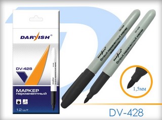 Маркер перманентный  DARVISH 1,5-3мм черны...