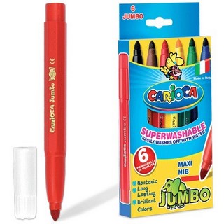 Фломастеры 6цв. Carioca JUMBO