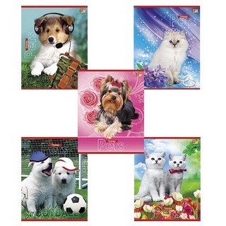 Тетрадь 48л клетка Любимцы ХАТБЕР