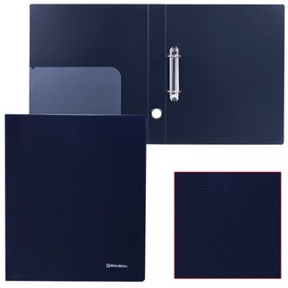 Папка с 2 кольцами 40мм Brauberg Диагональ...