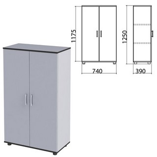 Шкаф закрытый Монолит, 740х390х1250мм, цве...