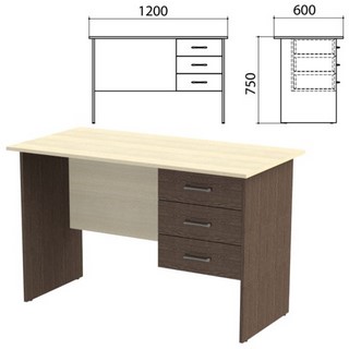 Стол письменный Канц, 1200х600х750 мм, тум...