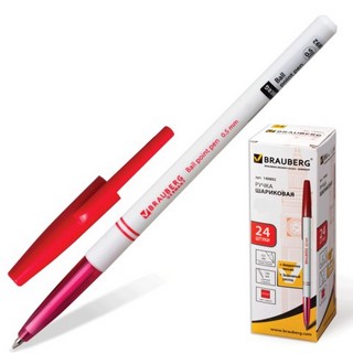 Ручка шариковая  Brauberg красная арт.1408...