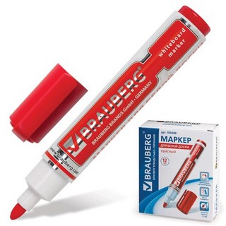 Маркер для белой доски BRAUBERG Neo красны...