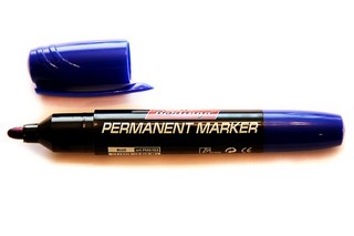 Маркер перманентный  Berlingo 2мм синий