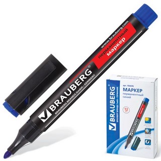 Маркер перманентный  BRAUBERG 3мм Energy с...
