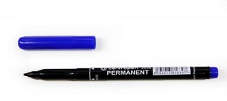 Маркер перманентный Centropen 1мм синий ар...