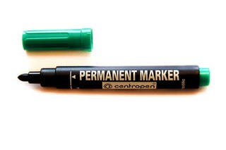 Маркер перманентный Centropen 2,5мм зелены...