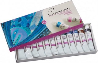 Краски акриловые худож. Сонет 12 цветов ка...