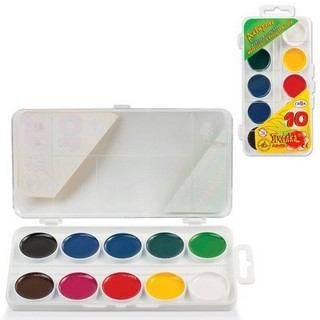 Краски акварельные 10цв. ГАММА Пчелка