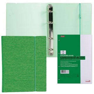 Тетрадь на кольцах 120л ХАТБЕР пластиковая...