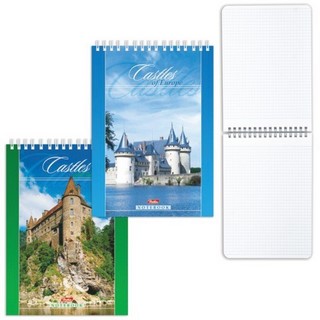 Блокнот А5 60л. клетка Замки на гребне Хат...