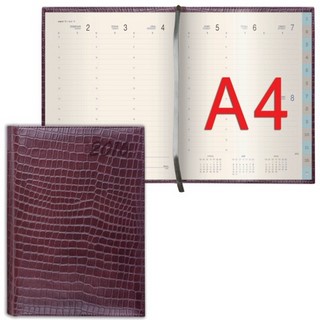 Еженедельник Brauberg 2016 А4 под крокодил...