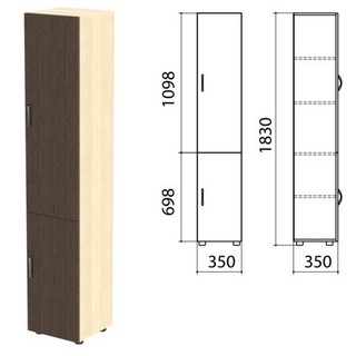 Шкаф закрытый Канц, 350х350х1830 мм, цвет ...