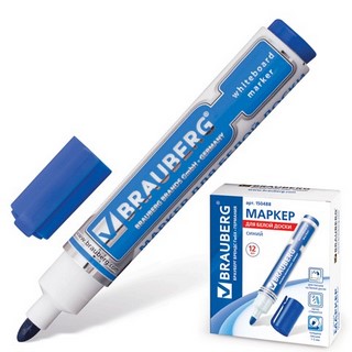 Маркер для белой доски BRAUBERG Neo синий ...