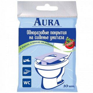 Покрытия на унитаз Aura однораз. бум. 250 ...