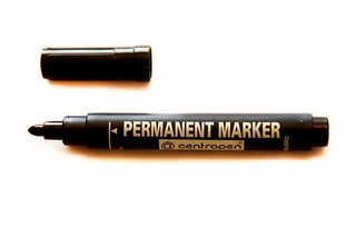 Маркер перманентный Centropen 2,5мм черный...