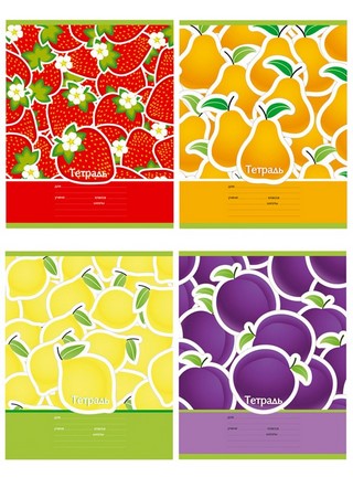 Тетрадь 12л косая линия Фруктовая BG