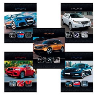 Тетрадь 48л клетка Автомобили ХАТБЕР облож...