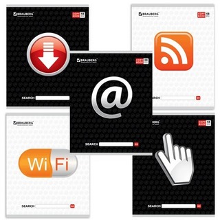 Тетрадь 48л линия В сети BRAUBERG