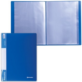 Папка пластиковая с 40 файлами 0,7мм Braub...