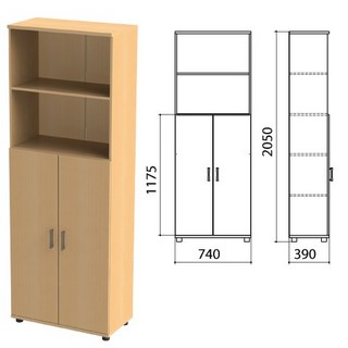 Шкаф полузакрытый Монолит, 740х390х2050мм,...