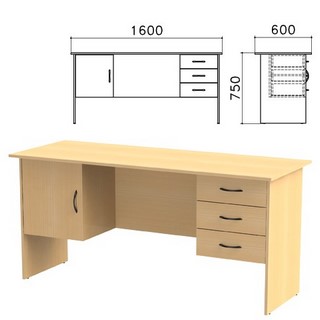 Стол письменный Канц (ш1600*г600*в750 мм),...