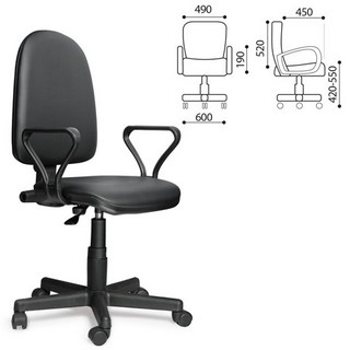Кресло оператора Престиж с подлокотниками,...