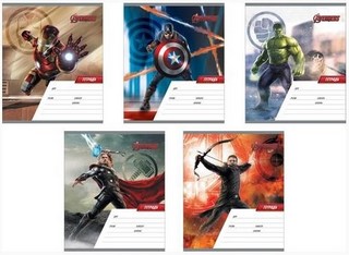 Тетрадь 12л линия Мстители Полиграфика