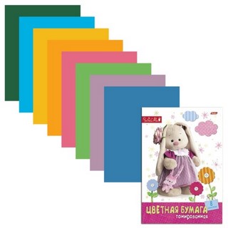 Бумага цветная тонированная  8л.  8цв. ХАТ...