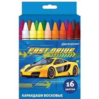 Карандаши восковые  16цв. schoolФормат Фор...