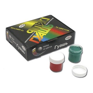 Краски гуашевые 12цв. Художественные 40мл ...